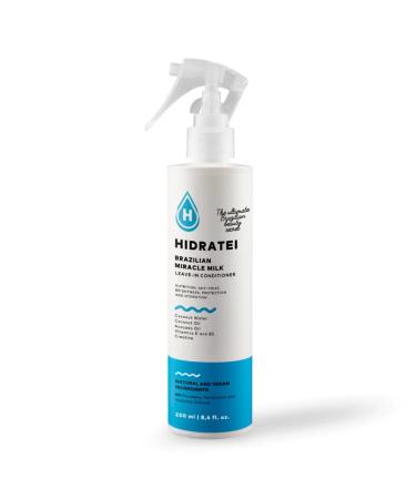 Hidratei Brazilian Healthy Leave-In Conditioner Anti-Frizz Spray | Vegan Hair Treatment for All Hair Types | 24+ Hour Protection from UV  Heat  & Frizz | Reduces Breakage 8.4 Oz