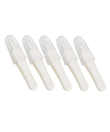 Hohopeti 5pcs for Booger Safe Wax Tools Baby Clips Child Care Nose Cleaning Tweezers Tool Ear Navel Tweezer Clean Remover Picker Head Infant Cleaner with Supplies Kids Elderly Clip Cover