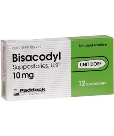 Bisacodyl Suppositories USP 10 mg 12 Each ( Pack Of 1 )