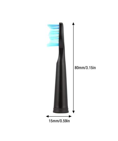 Electric Toothbrush Replacement Heads x5 Compatible with Fairywill & YUNCHI - Black - Buy Online on GoSupps.com