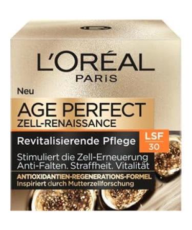 L'Or al Paris LOr al Paris Antiwrinkle day care with SPF 30 antiaging facial care to promote cell regeneration day cream with antioxidants and vitamin E Age Perfect Cell Renaissance 1 x 50 ml