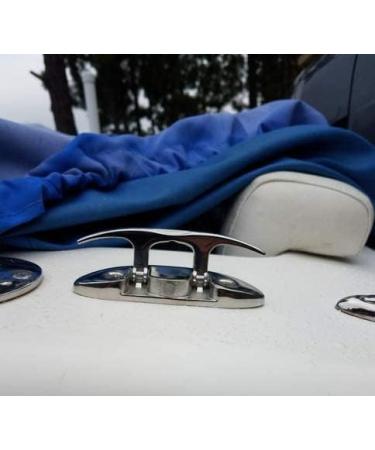 Mxeol 4-1/2 Folding Boat Cleat - Stainless Steel Dock Cleat, Silver - 1 Pack - Buy Online on GoSupps.com
