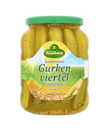 K hne Kuhne Cucumber Quarters Zoetzuur Handmade Cucumber Quarters Soft and Bitter 670g