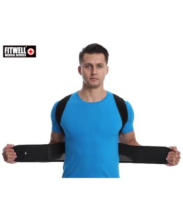 FITWELL Posture Corrector for Men & Women - Adjustable Upper & Lower Back Brace for Pain Relief & Improved Posture - Small Size - Buy Online on GoSupps.com