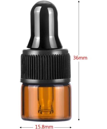 Zeoabsy 20 Mini 1ml Brown Glass Drip Bottles with Pipettes - Ideal for Aromatherapy & Essential Oils Storage - Buy Online on GoSupps.com