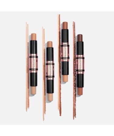 Makeup Revolution Contour Pencil Duo - Vegan Cream Contour & Highlight for Defined Cheekbones | 2.4g Dark | Cruelty-Free Makeup - Buy Online on GoSupps.com