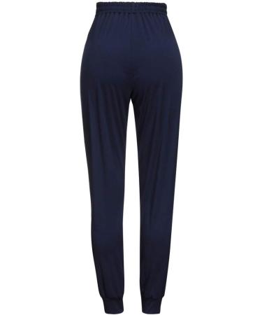 Sport Pants for Women Running Joggers Causal Workout Gym Yoga Sweatpant Comfy Elasticated Trousers Jogging Bottom with Pockets 18-djufh-navy-c L - Buy Online on GoSupps.com