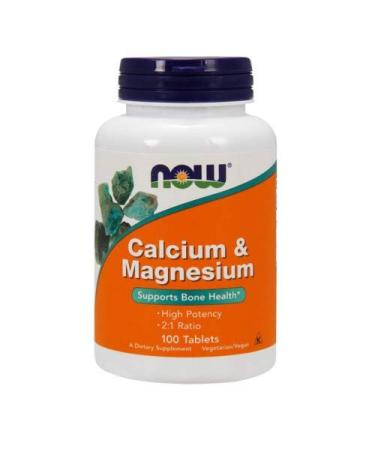 Cal-Mag 500/250 mg 100 Tabs by Now Foods (Pack of 2)