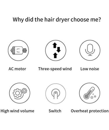 1800W Professional Ionic Hair Dryer with Diffuser Power Hairdryer Lightweight Hair Dryer with Concentrator Attachments Fast Drying Time and Low Noise For Household Travel Office (Pearl White) - Buy Online on GoSupps.com