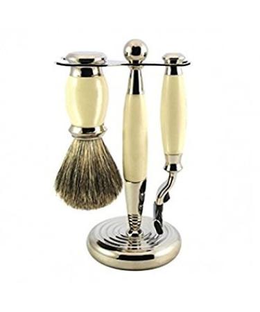 Corp 3 Piece Faux Ivory Shaving Set