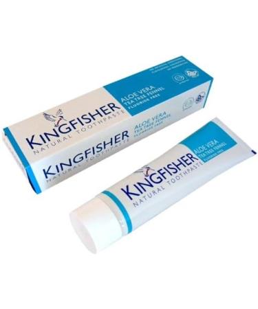 Kingfisher Aloe Vera Tea Tree Fennel Toothpaste 100ml - Fluoride Free Natural Dental Care - Buy Online - Buy Online on GoSupps.com