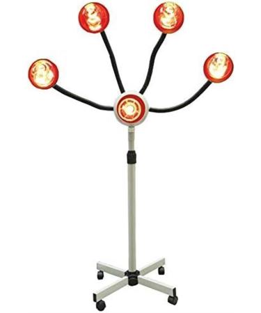 Hair Color 5 Head Infrared Lamp Red Light Heating Salon Barber Hair Dryer Color Processor Therapy with Flexible Arms 5 Bulbs