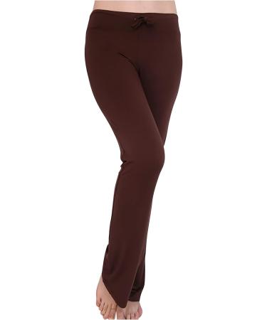 Attine Women's High Waist Wide Leg Yoga Pants Bootcut Sweatpants with Pockets - A03-brown 3X-Large - Buy Online on GoSupps.com