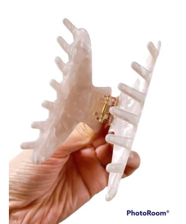 White Marble Claw Clip for Thick/Thin Hair - Stylish & Strong Jumbo Clip for Women/Girls - Buy Online on GoSupps.com