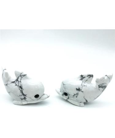 Natural Crystal Rough Lovely 1pc Natural Stone White Turquoise Dolphin Handmade Carved Animal Powerful Statue Natural Quartz Crystals - Stones - Buy Online on GoSupps.com