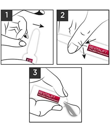 L'Or al Paris LOr al Paris Revitalift Filler hyaluronic acid ampoules highly dosed antiaging filler shots with pure hyaluronic acid for intensive moisture 1 week treatment 7 x 13 ml 1 week treatment 7 x 13 ml - Buy Online on GoSupps.com