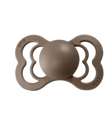 BIBS Pacifiers - Supreme Collection | BPA-Free Baby Pacifier | Made in Denmark | Set of 2 Vanilla/Dark Oak | Size 0-6 Months - Buy Online on GoSupps.com
