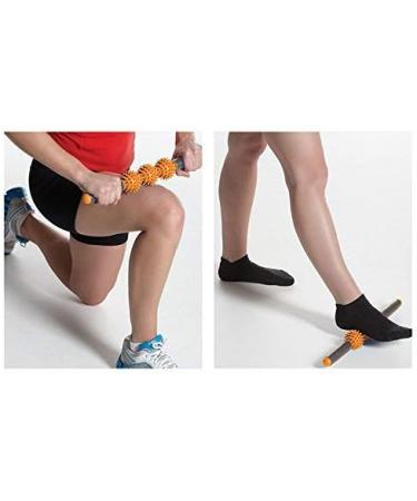 Anlin Massage Scooter - Fitness Exercises Yoga Stick & Relaxation Tool | Muscle Massage & Recovery | Pointed Ball Chopsticks (Orange) - Buy Online on GoSupps.com