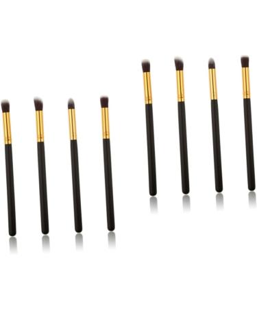 Healeved 8 Pcs Eye Make-up Brush Kit Eyeshadow Brushes Professional Eyebrow Brushes Highlighter Brushes mediumx2pcs Black+goldx2pcs - Buy Online on GoSupps.com