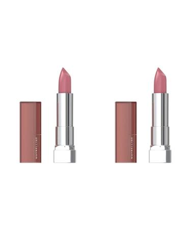 Maybelline Color Sensational Lipstick Lip Makeup Cream Finish Hydrating Lipstick Nude Pink Red Plum Lip Color Warm Me Up 0.15 oz (Packaging May Vary) (Pack of 2) WARM ME UP 0.15 Ounce (Pack of 2)