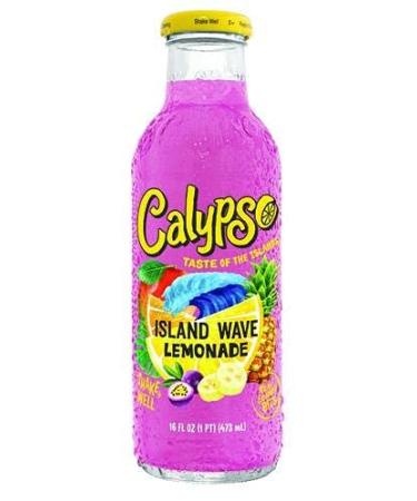 Calypso Lemonades | Made with Real Fruit and Natural Flavors | Island Wave Lemonade, 16 Fl Oz (Pack of 12)