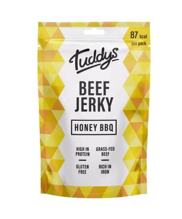 Tuddys Snacks Beef Jerky 12x28g Honey BBQ