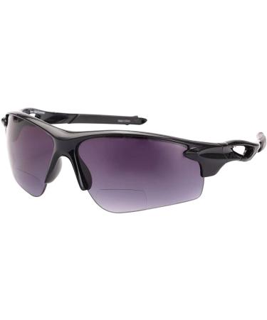 2 Pairs The Athlete Precision Sport Wrap Bifocal Reading Sunglasses Black/Tortoise - 1.5x - Buy Online on GoSupps.com