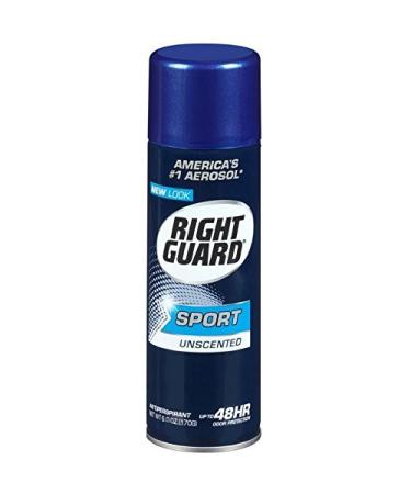 Right Guard Sport Anti-Perspirant Deodorant Spray Unscented 6 oz