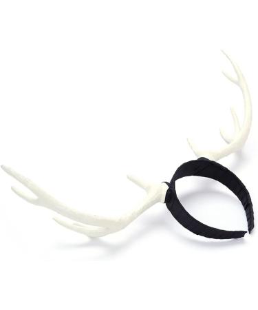 amangul Women Deer Horn Headdress Party s Elk Headband for Halloween Party Christmas for Creative Cosplay Hair Accessories(White) - Buy Online on GoSupps.com