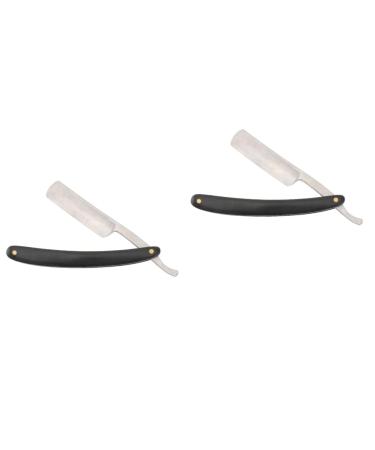 Angoily 2st straight bare trasher men's razor Maquinas de afeitar para hombres hand razor for men razor for men shaver men shave shaving wooden handle man