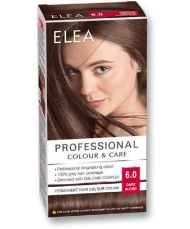 ELEA PROFESSIONAL PERMANENT HAIR KLEUR CREAM 60 DARK BLOND MET OILS CARE COMPLEX