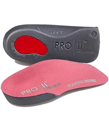 Pro 11 Wellbeing Slim Fit 3/4 Orthotic Insoles with Heel Pad for Plantar Fasciitis - 1 Pair (7/8.5 UK Pink) - Buy Online on GoSupps.com