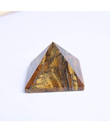Natural Tiger Eye Quartz Crystal Pyramid Gemstone Pyramid Polished Quartz Crystals Pyramid for Home Decoration Natural Luster