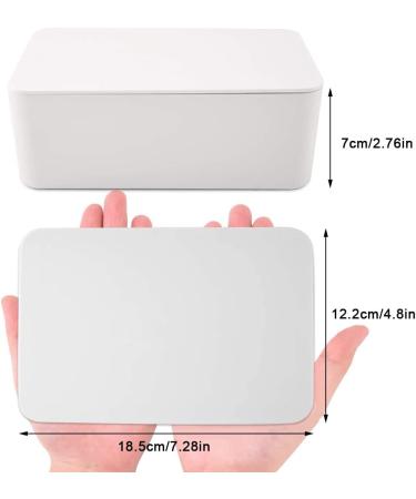 Wipes Storage Box Wet Wipes Dispenser Tissue Box Holder Wipes Napkin Box for Wet Wipes with Lid for Home Office (White) - Buy Online on GoSupps.com