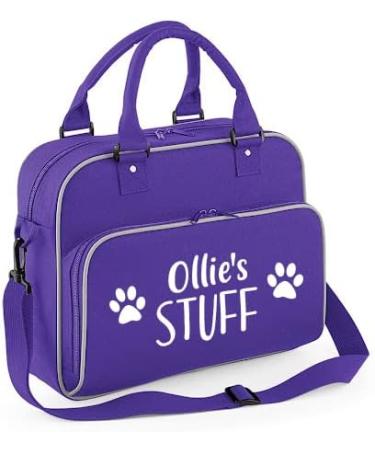 Spoilt Rotten Pets Purple Custom Personalised With Any Name 'Stuff'' Holdall Grooming Bag Pet Accessory Storage Bag - Buy Online on GoSupps.com