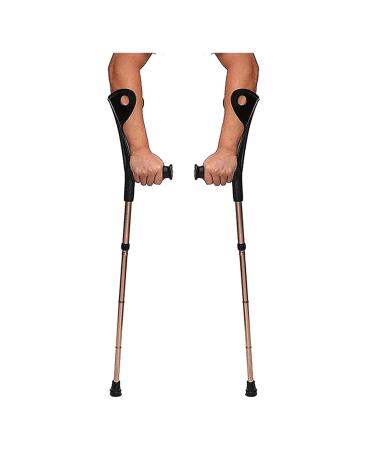 Aluminum Underarm Crutches for Adults and Teens Non-Slip Open Cuff Crutches Adjustable Canes Perfect for Travel Or Work Independence 2