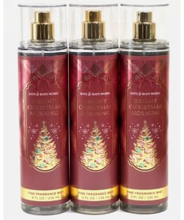 Bath and Body 3 Pack FINE FRAGRANCE MIST 8 fl oz / 236 mL (Packaging may Vary) (BRIGHT CHRISTMAS MORNING)