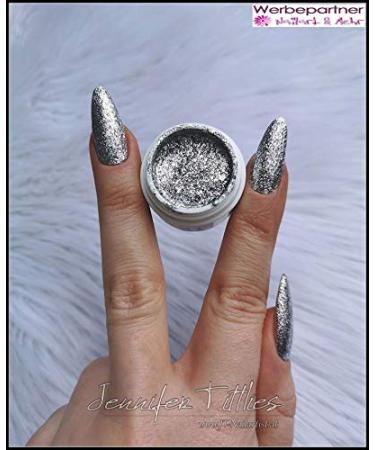 N+M SUPREME CHROME-GEL Silver-Jewels Effect Gel | Glitter Nail Art - Non-Opaque Wow Factor for Stunning Manicures - Buy Online on GoSupps.com