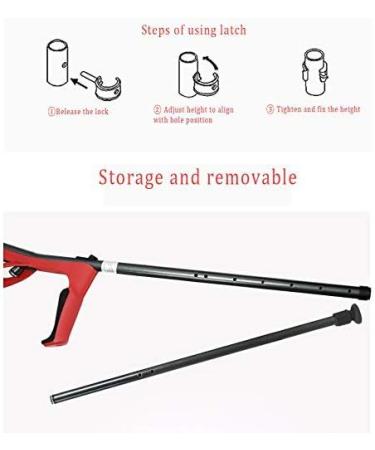 Cane of Ergonomic Forearm Crutches - Adult Adjustable Foldable Ergonomic Shock Absorber Non-Slip Knee-Rest Platforms Red (White) Lucky Star - Buy Online on GoSupps.com