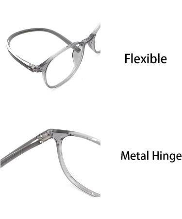 IEYELUUK Reading Glasses (2 Pack) - Blue Light Filter Lightweight No Yellow Tint Transparent Gray 3.5x Magnification - Shop Now! - Buy Online on GoSupps.com