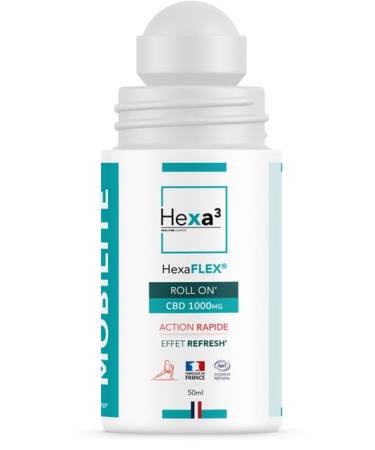 Roll On CBD 1000mg Effet Froid Bio COSMOS 50ml HexaFLEX