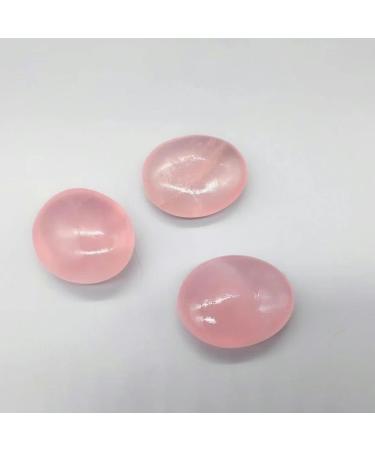 Crystal Crystal Natural Pink Crystal Rough Stone Ornaments Handle Pieces to Play with Stone Oval 1pcs Can be Used for JZIGTDEM