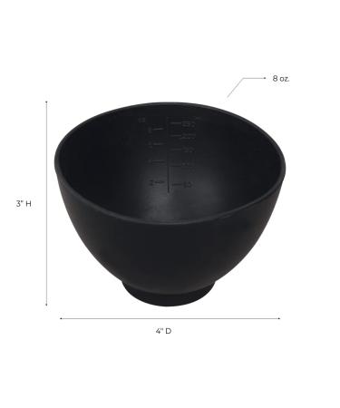 ForPro Black Silicone Mixing Bowl 8 oz - Flexible, Odorless Bowl for Facials, Massage, Body & More - Buy Online on GoSupps.com