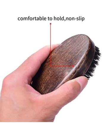 Premium Walnut Boar Bristle Beard Brush for Men - Softens & Styles Facial Hair - Buy Online on GoSupps.com