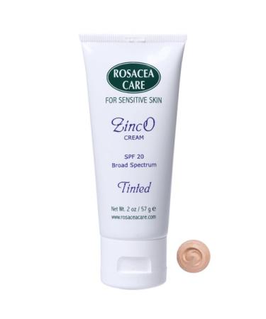 TINTED ZincO - SPF 20 - Sunscreen  Moisturizer for rosacea (2 oz)