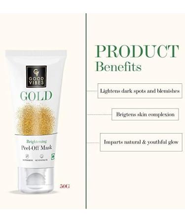 Good Vibes Gold Brightening Peel Off Masker 50g - Buy Online on GoSupps.com