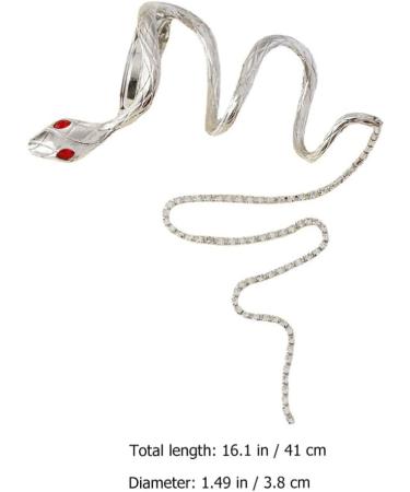 LALAFINA Snake Chain Hair Clip Tassel Ponytail Hair Clips Braided Ponytail Styling Hair Clips Crystal Jewelry Punk Hair Chopstick Sliver Chain Rhinestones Back of Head Metal Miss - Buy Online on GoSupps.com