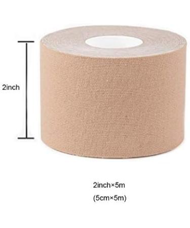 kuou 10m Kinesiology Tape Boob Tape 2x5m Roll of Elastic Muscle Support Tape for Exercise Sports & Injury Recovery Nude - Buy Online on GoSupps.com