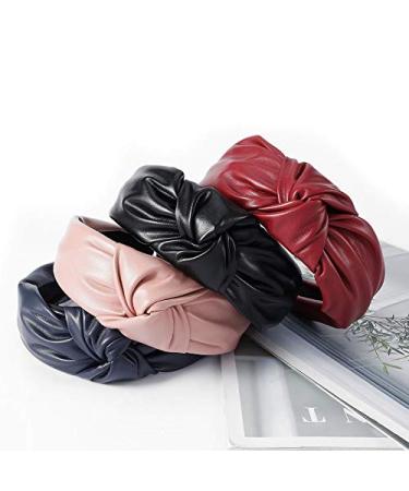 Buy Bohend Women's Fashionable Leather Knotted Headbands - Stylish Turban Hair Accessories (4 Pack) for Daily Use - Buy Online on GoSupps.com
