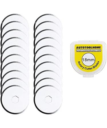 Autotoolhome 18mm Rotary Cutter Blades - Pack of 20 for Fabric, Paper, Quilting, Sewing, Patchwork - Buy Online on GoSupps.com